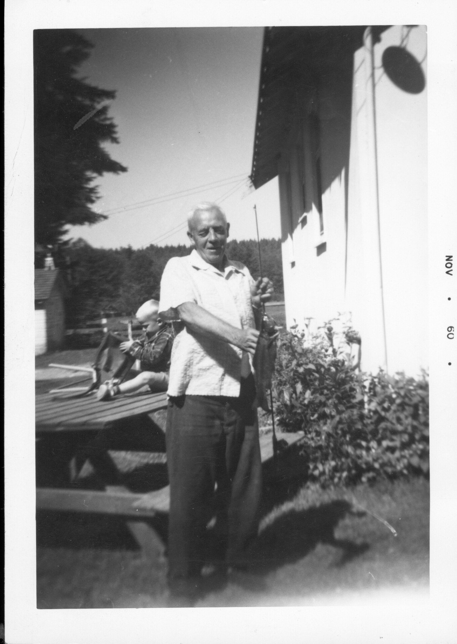 Dr. Manch N. Garhart with his catch at the corner of 164th & Bothell Everett Hwy